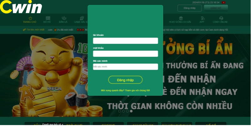 Link đăng nhập vào trang chủ Cwin Casino an toàn