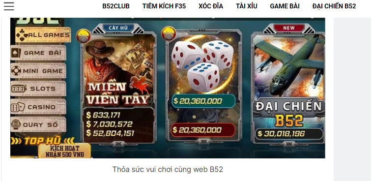 Web B52 – Cổng Game Đỉnh Cao Mang Đến Niềm Vui Bất Tận